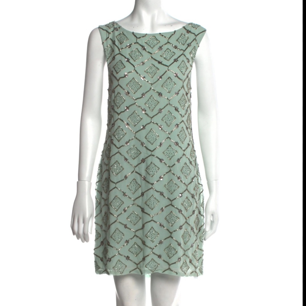 Alice + Olivia Mint Beaded Dress